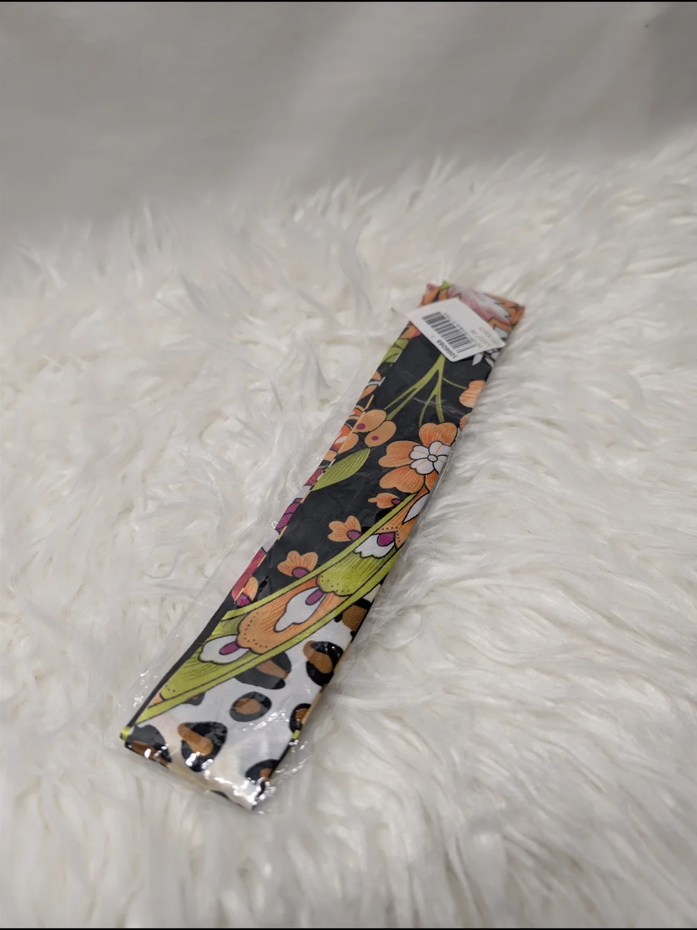 ✨️Silk-Feel Leopard & Floral Print Skinny Scarf - Multicolor